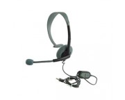 Chat Headset Headphone with Microphone for XBOX 360 Video Games - Black and Grey