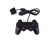 Wired Dual Shock Joypad Controller For PS2 Playstation 2 Black
