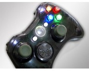 XCM Auto Fire, Rapidfire burkolat Xbox 360 vezeték nélküli irányítóhoz új D-PAD és LED-es világítással [Smoke]