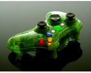 XCM Auto Fire, Rapidfire burkolat Xbox 360 vezeték nélküli irányítóhoz új D-PAD és LED-es világítással [Halo Green]