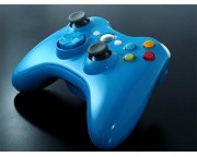 XCM Auto Fire, Rapidfire burkolat Xbox 360 vezeték nélküli irányítóhoz új D-PAD és LED-es világítással [Blue Blood]