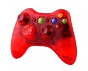 Xbox 360 vezeték nélküli gamepad burkolat gombokkal [átlátszó piros]