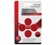 Analog Thumb Cap set for Xbox 360 and Dualshock 3/4 Controller [TPU, Red]
