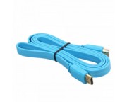 HDMI 1.4 kábel [kék, lapos]