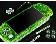 PSP 3000 Bling előlap (átlátszó zöld, XCM)
