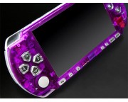 PSP 3000 Bling előlap (átlátszó lila, XCM)