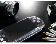 PSP 2000 előlap (átlátszó fekete, XCM)