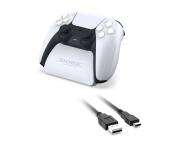 Dobe Display Controller Charging Dock for PS5 Controller (White, TP5-0537B)
