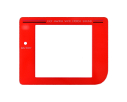 Clear Screen Plastic Glass for Nintendo Game Boy - Red