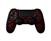 Silicone protect case for PS4 Dualshock 4 [black-red dragon]