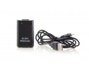 800mAh Ni-MH Akkumulátor USB töltőkábellel XBOX 360-hoz [fekete]